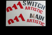 011Artisticステッカー DIECUT SWITCH RED SILVER