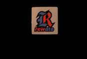 REWステッカー R LOGO オレンジ 11×11.4