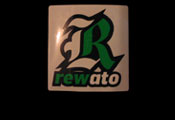 REWステッカー R LOGO パープル 17.2×18