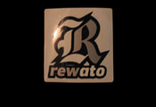 REWステッカー R LOGO グレー 17.2×18