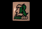 REWステッカー R LOGO パープル 14.4×15.4