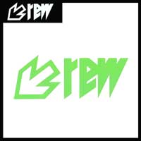 REWステッカー New REW Logo Green 25.5×10