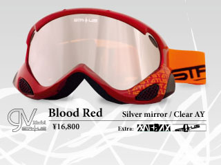 ステータス スノーボード ゴーグル BLOOD RED