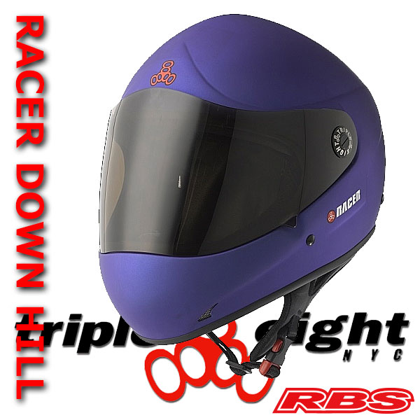TRIPLE8 RACER DOWNHILL LONGBOARD ヘルメット BLUE RUBBER