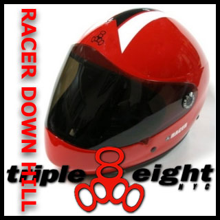 TRIPLE8 RACER DOWNHILL LONGBOARD ヘルメット RED RACER