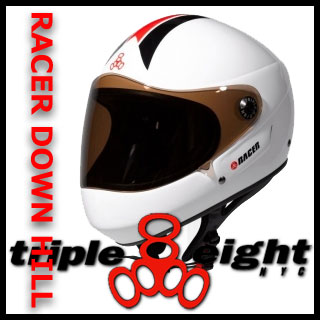 TRIPLE8 RACER DOWNHILL LONGBOARD ヘルメット WHITE RACER