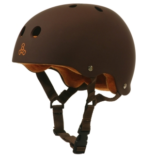 スケートボード ヘルメット トリプルエイト カラー ブラウン