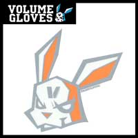 VOLUMEステッカー Bunny Silver 15.5×16